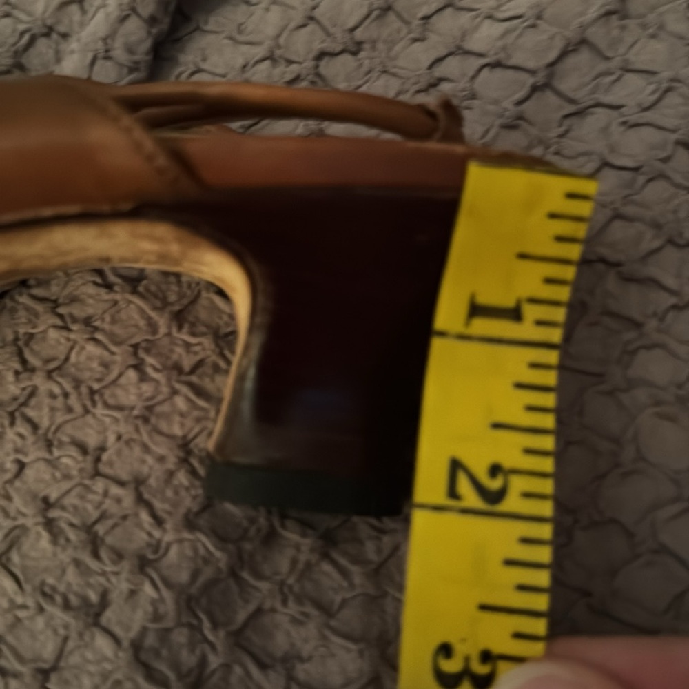 Enzo Angiolini chestnut Leather Sandals with back strap. - Picture 15 of 16